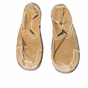 Cushe Surf Slippers Canvas Slip-On Shoes Brown Men’s 11 Distressed Worn